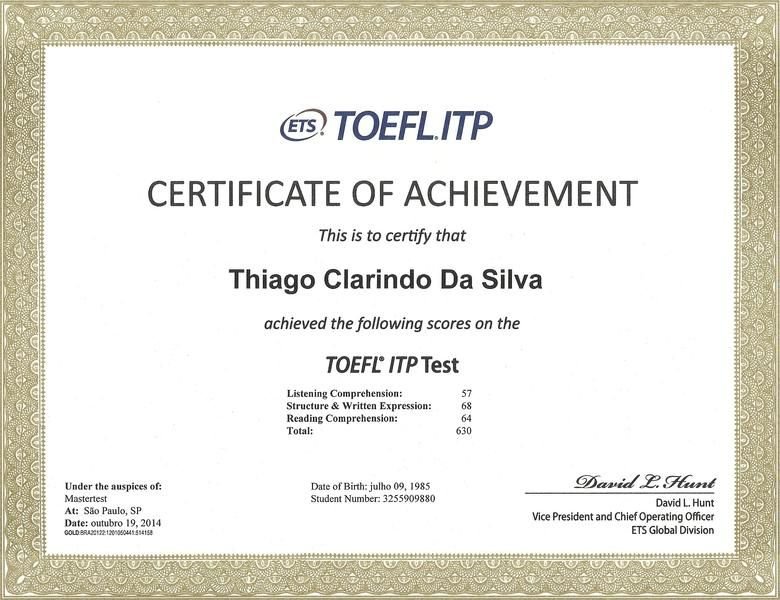 Get a TOEFL certificate online with no test