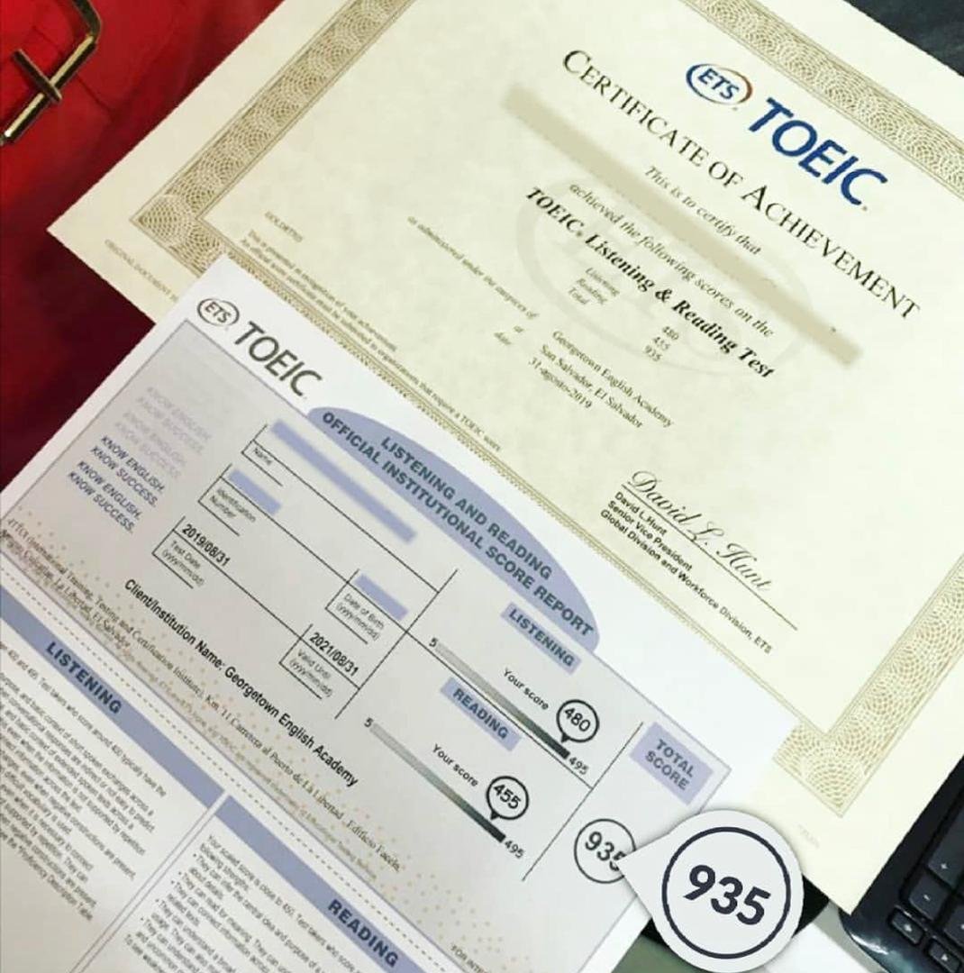 Obtain a TOEIC Certificate without exams