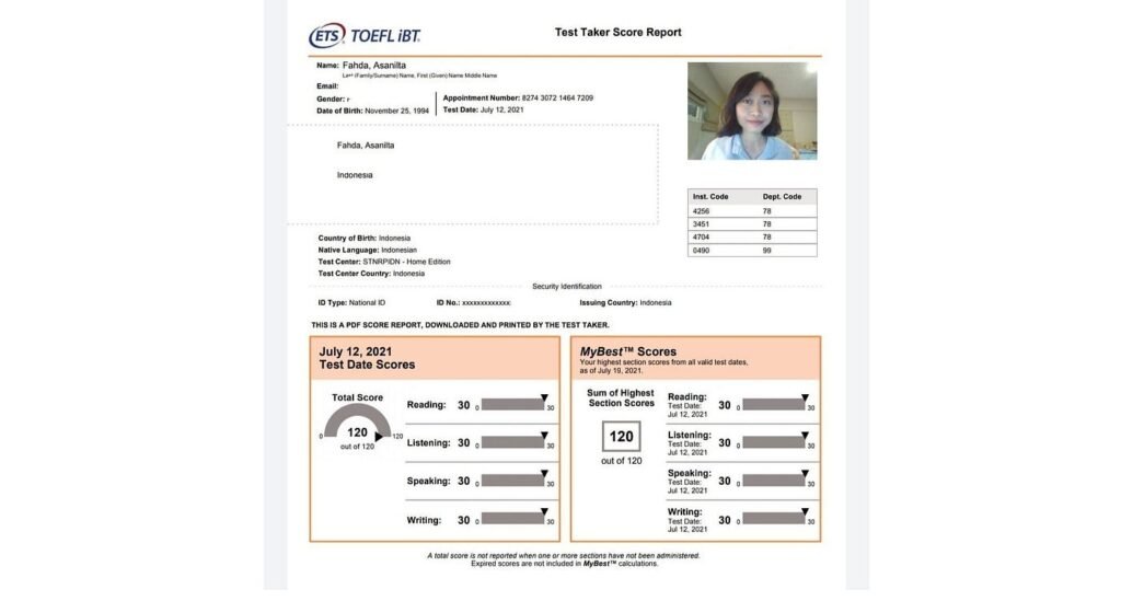 Get a TOEFL certificate online with no test