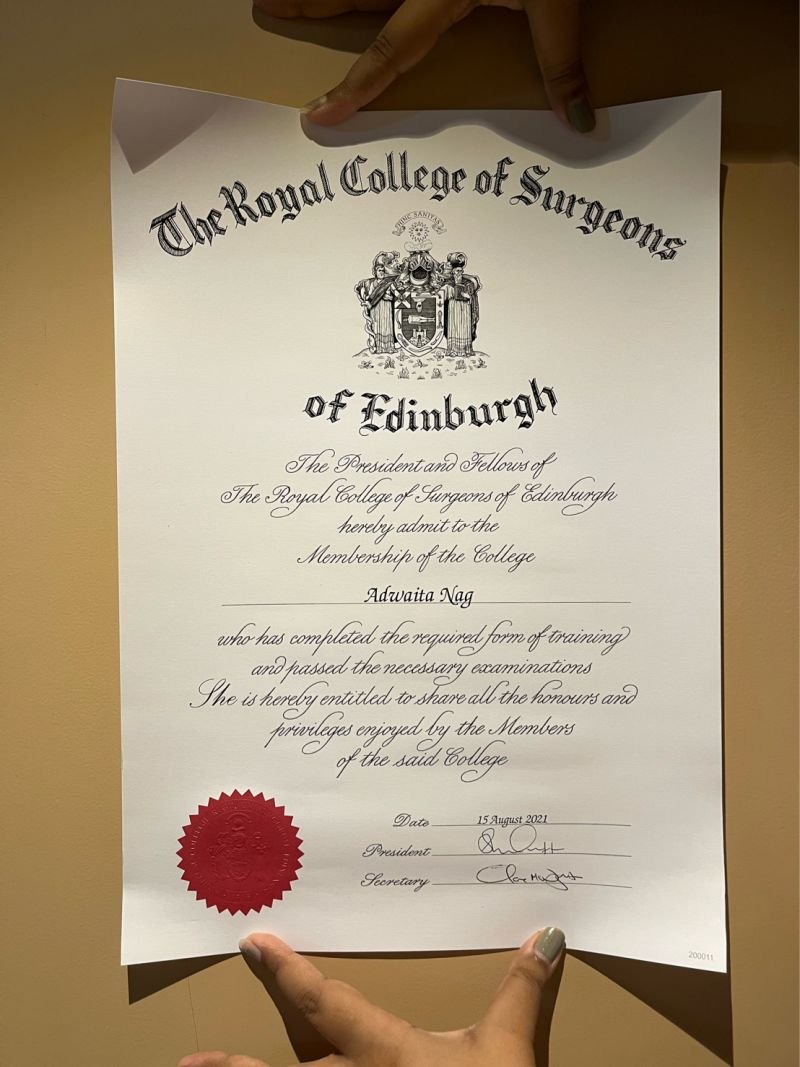 Obtain the MRCS Certificate without examination